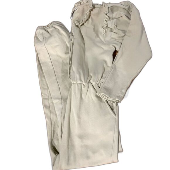 Ivy City Co Ivory Jumpsuit With Ruffle Women’s Size XS - Picture 8 of 11